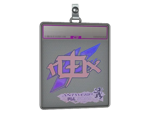 Sticker Slab containing the rox (Holo) Antwerp 2022 holographic sticker charm in Counter-Strike 2